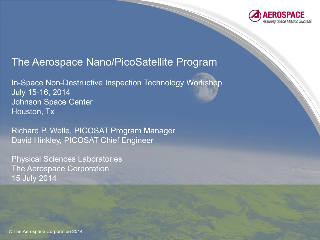 The Aerospace Nano/Picosatellite Program