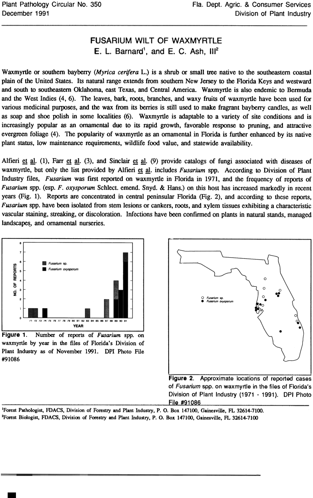 Fusarium Wilt of Waxmyrtle.Pdf