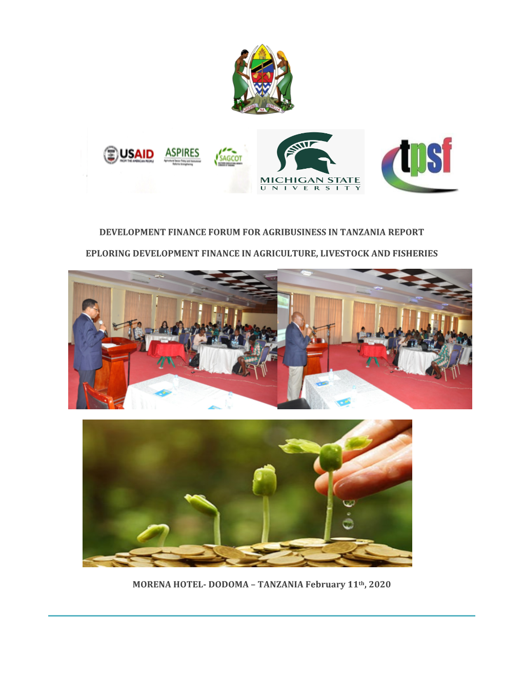 Development Finance Forum for Agribusiness in Tanzania Report