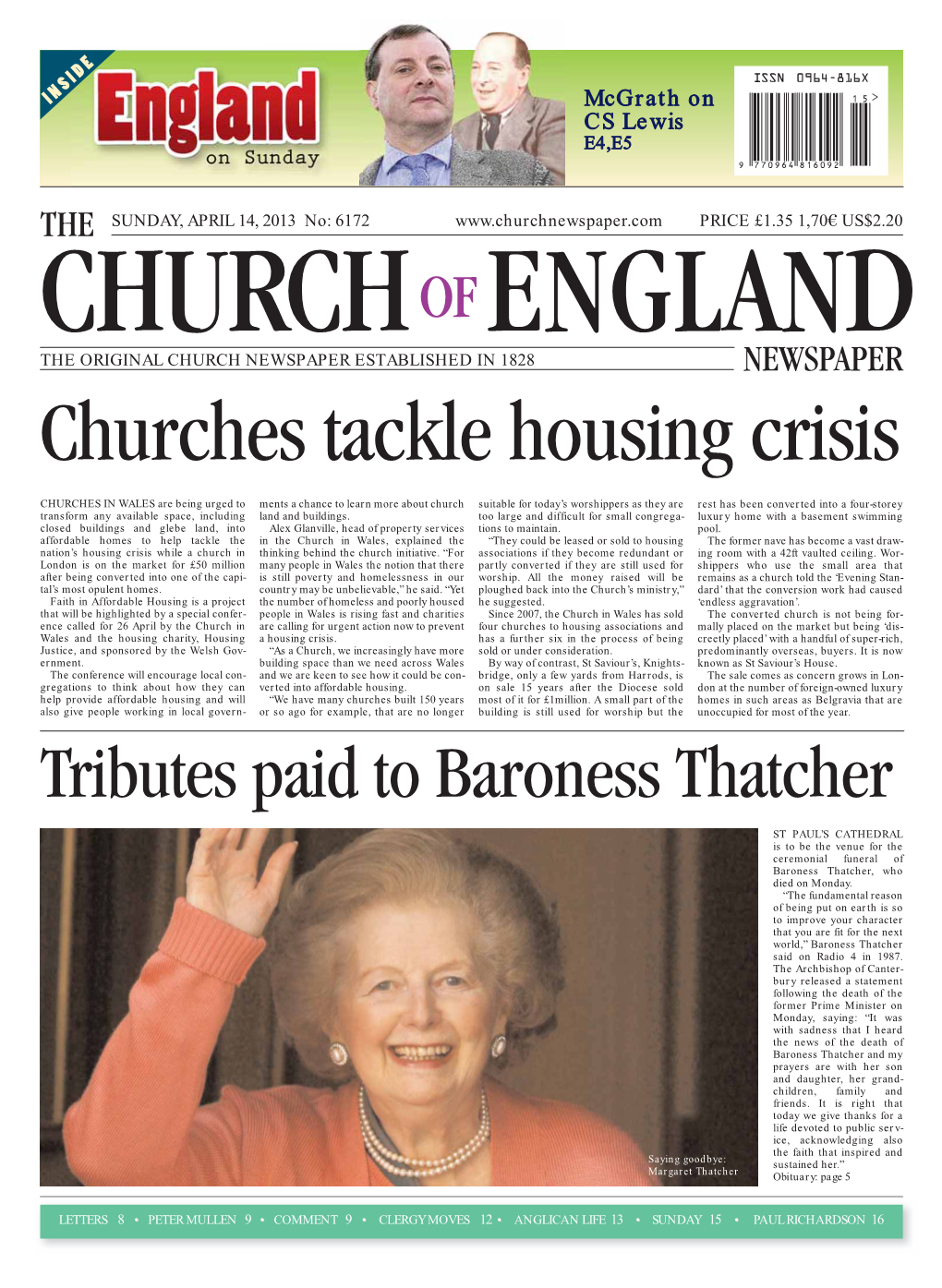 Tributes Paid to Baroness Thatcher