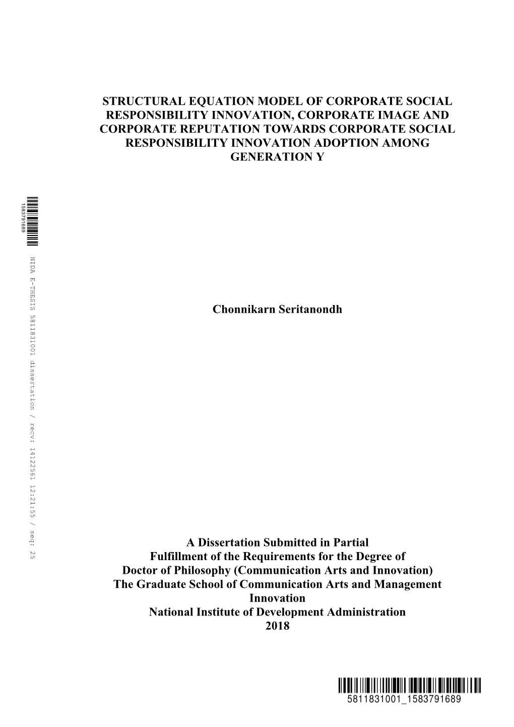 Structural Equation Model of Corporate Social Corporate Reputation Towards Corporate Social