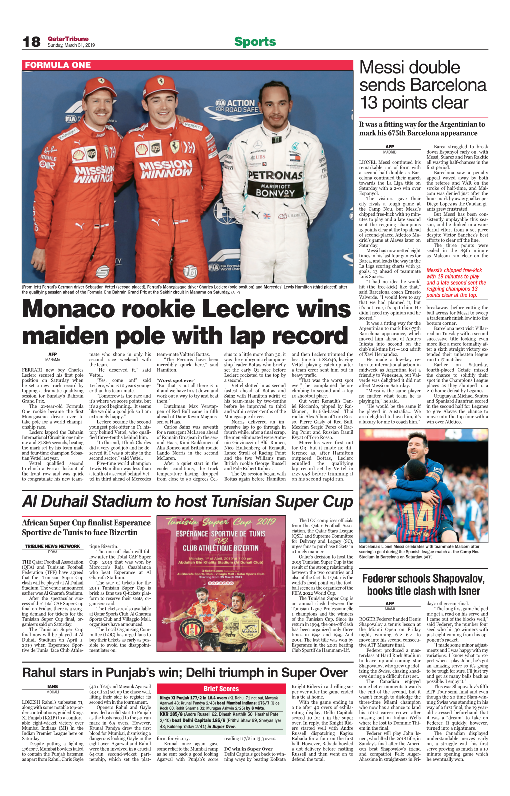 Monaco Rookie Leclerc Wins Maiden Pole with Lap Record