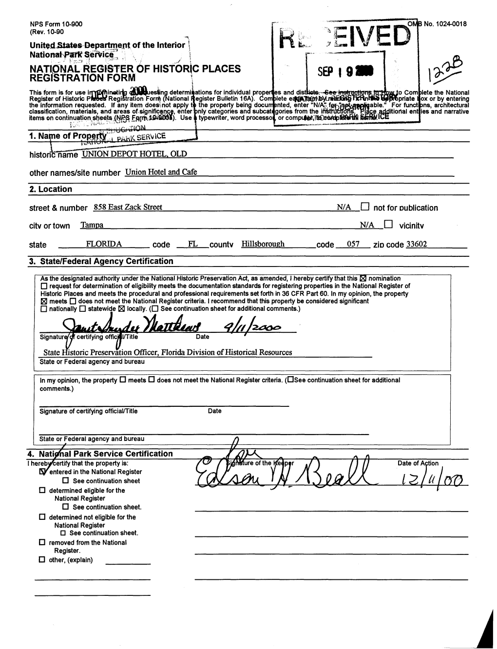 Register of Historic Places Registration