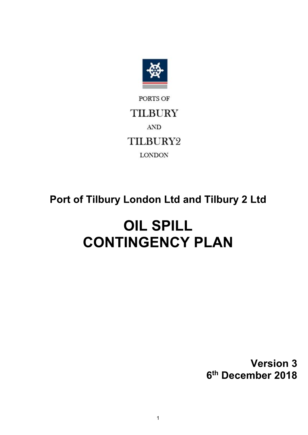 Oil Spill Contingency Plan