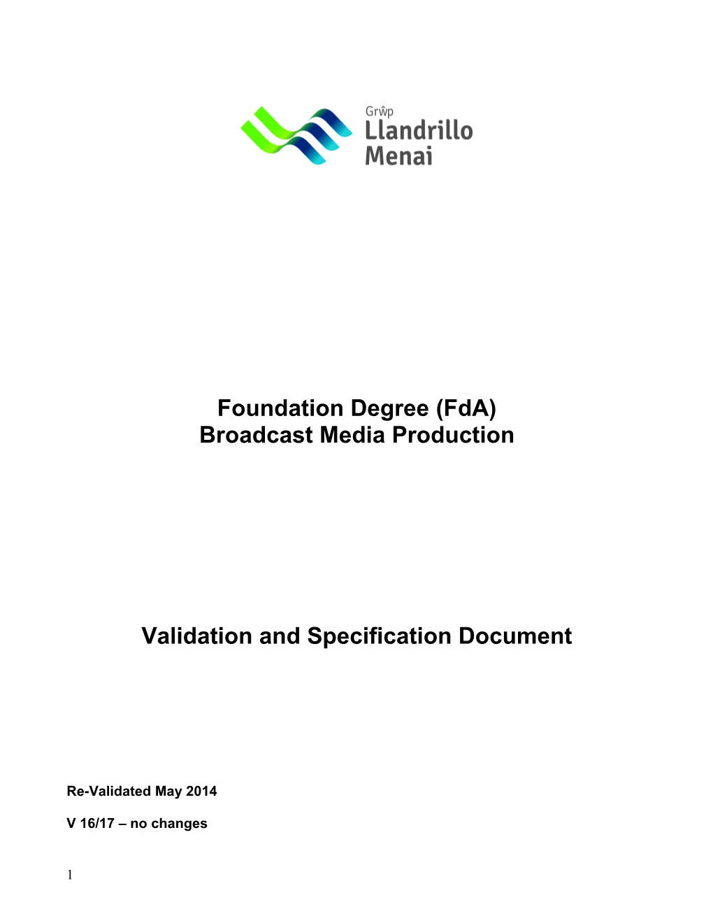 Validation and Specification Document