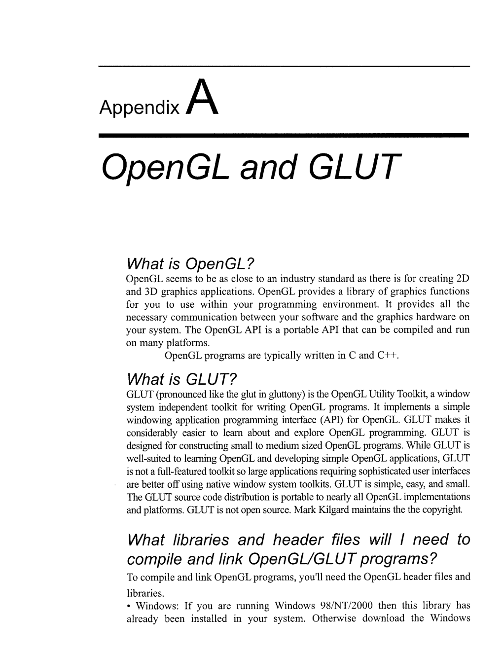 Opengl and GLUT