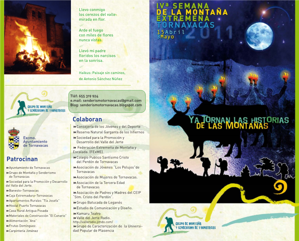 Programa De La IV Semana De La Montaña En Tornavacas