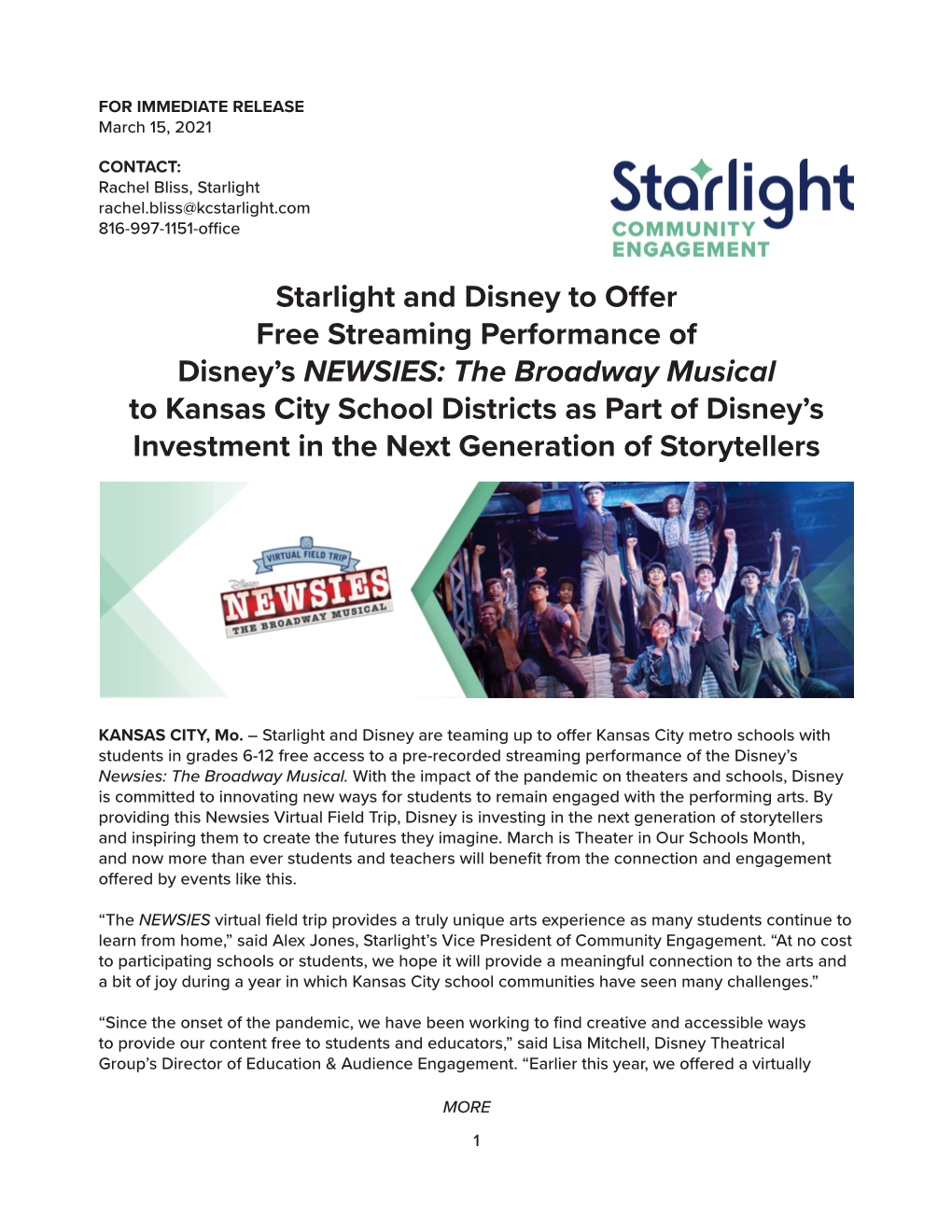 Starlight and Disney to Offer Free Streaming