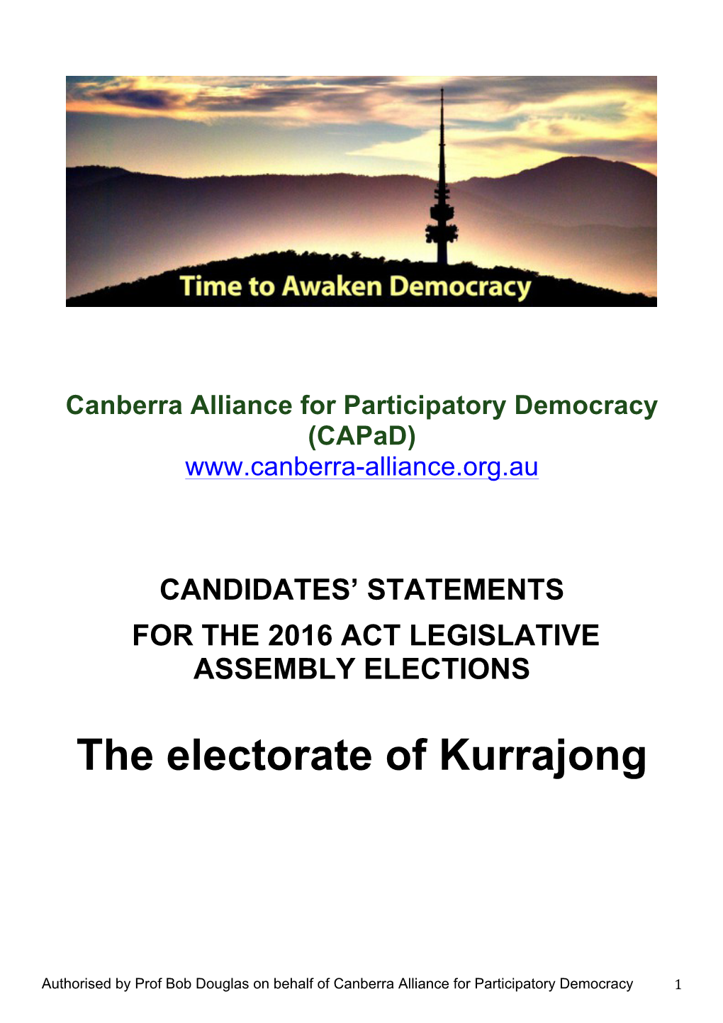 Candidates Kurrajong