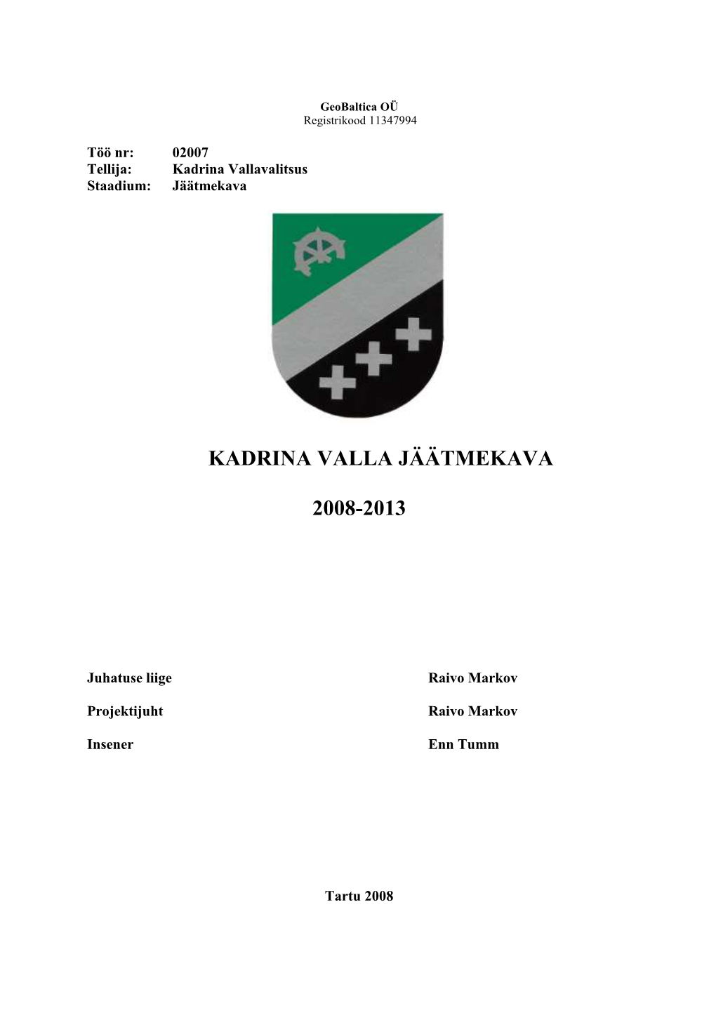 Kadrina Valla Jäätmekava 2008-2013