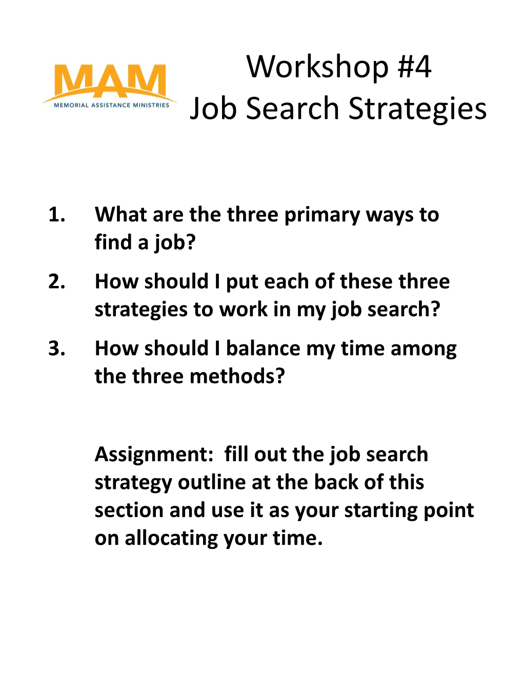 Job Search Methods