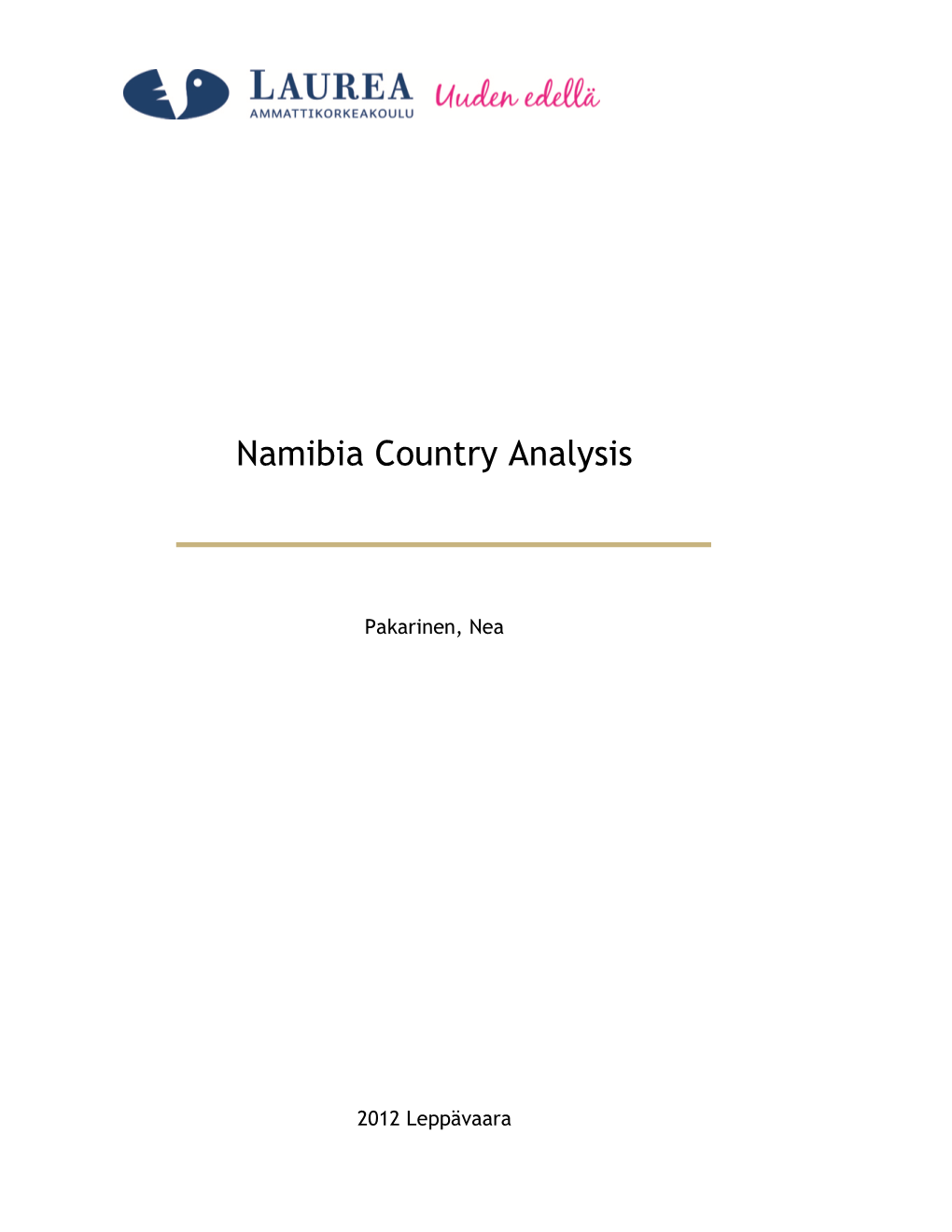 Namibia Country Analysis