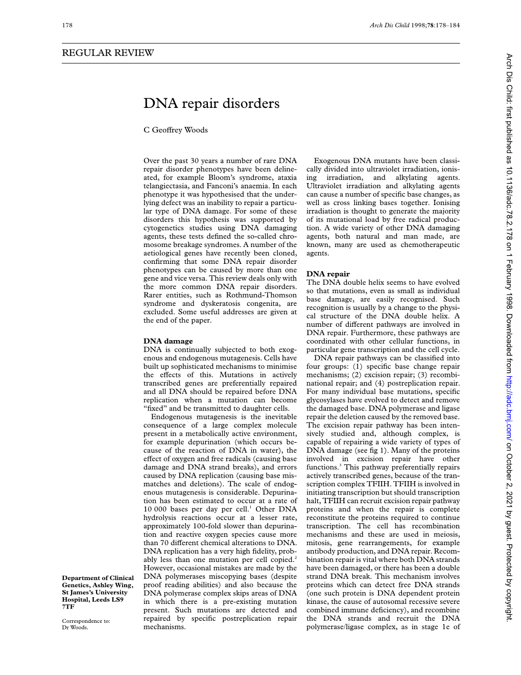 DNA Repair Disorders