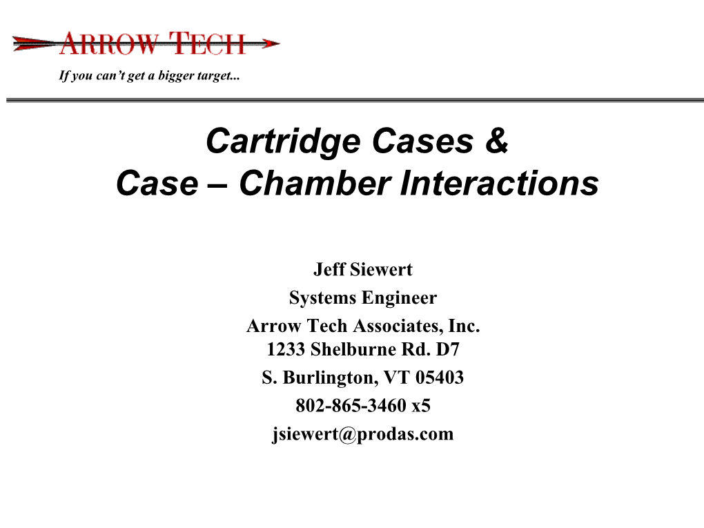 Cartridge Case Analysis If You Can’T Get a Bigger Target