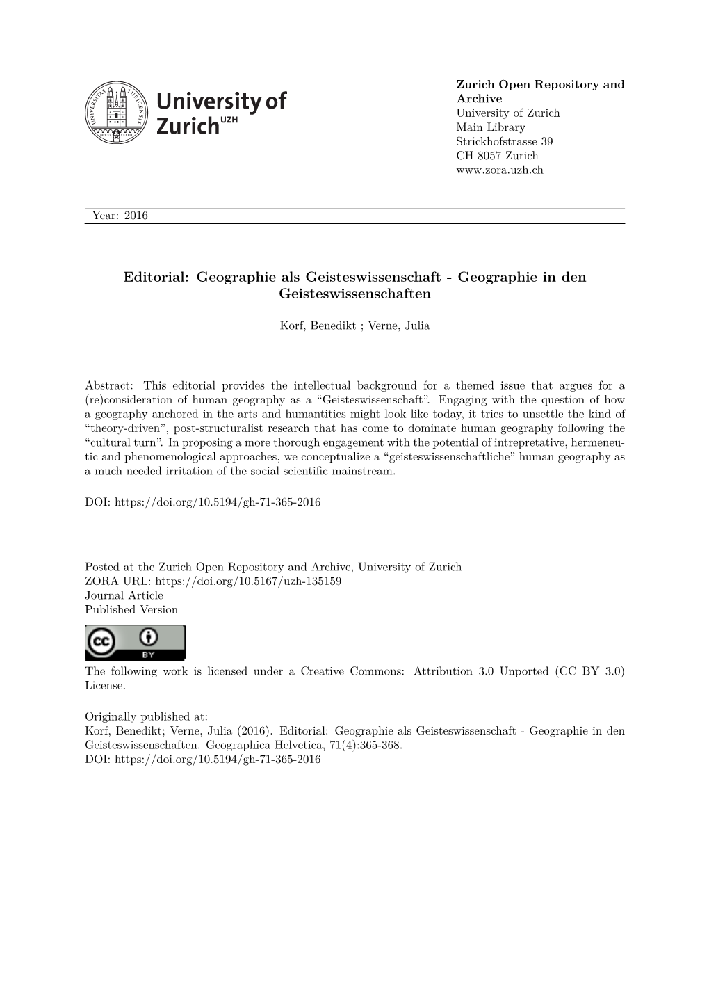 Geographie Als Geisteswissenschaft - Geographie in Den Geisteswissenschaften