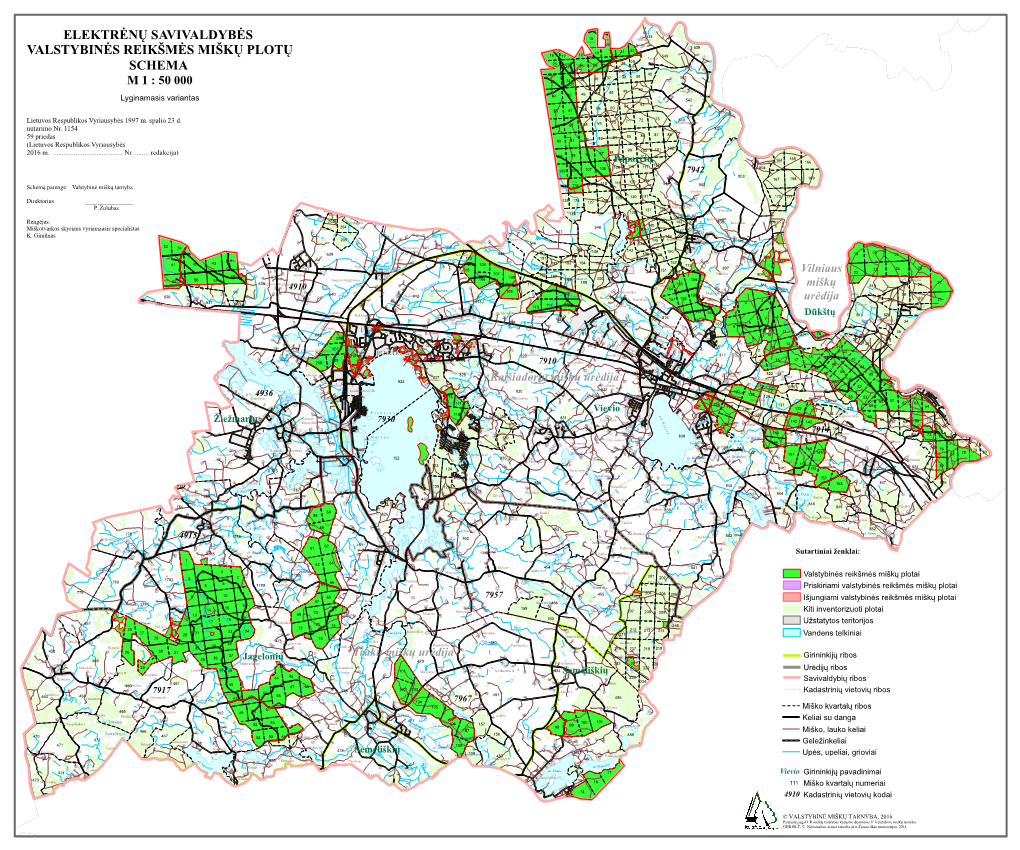 Elektrėnų Savivaldybės Valstybinės Reikšmės Miškų Plotų Schema