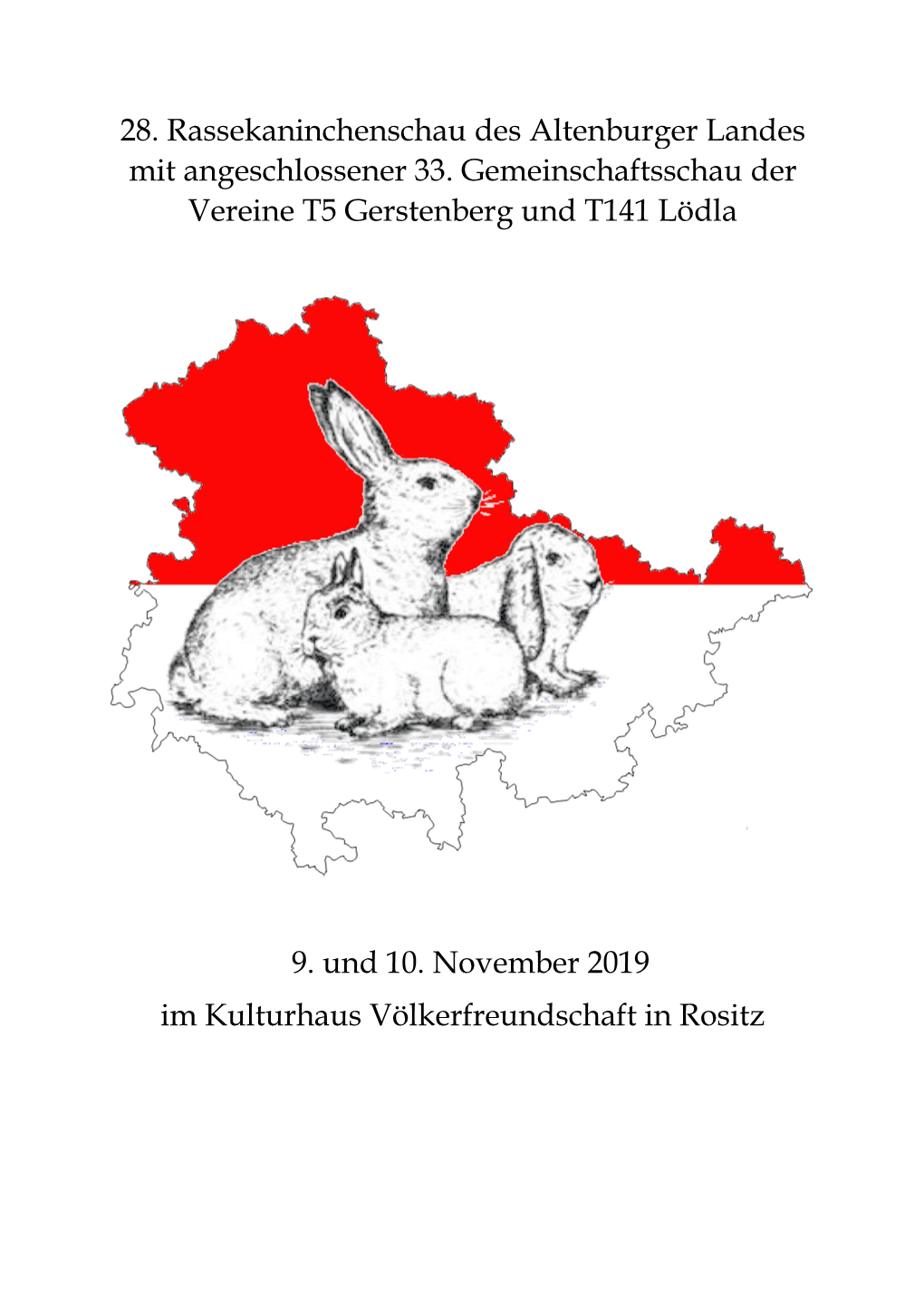 28. Rassekaninchenschau Des Altenburger Landes Mit Angeschlossener 33