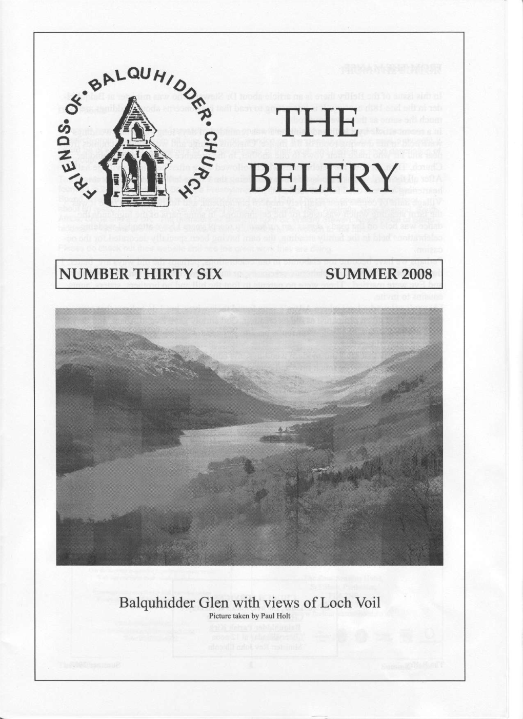 The Belfrythere Is an Afticleabout Dr Stewaxtwho Wasminister at Balquhid- Derin Thelate 18Thcentury
