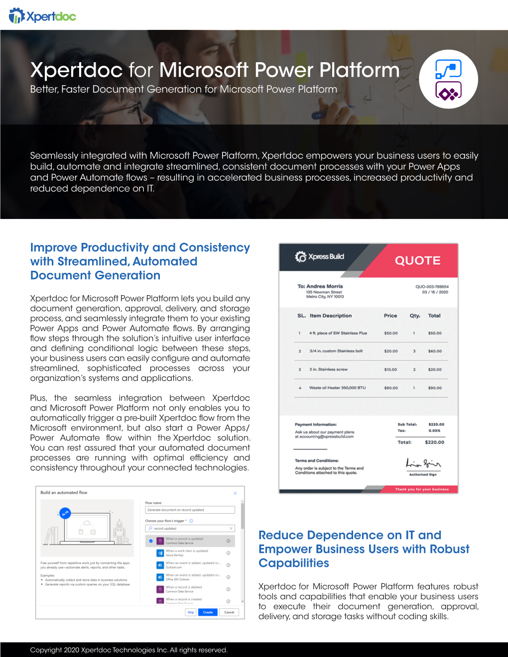 Brochure Xpertdoc for Microsoft Power Platform