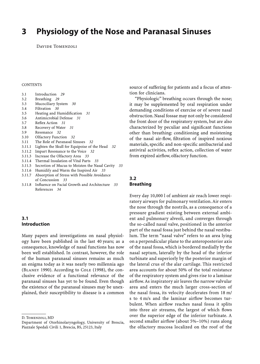 3 Physiology of the Nose and Paranasal Sinuses