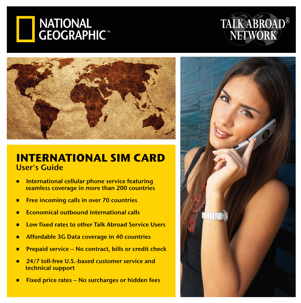 Talk Abroad SIM User Booklet