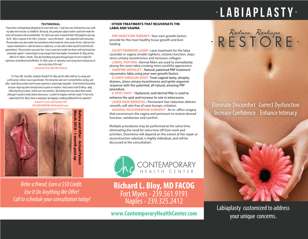 Labiaplasty Brochure