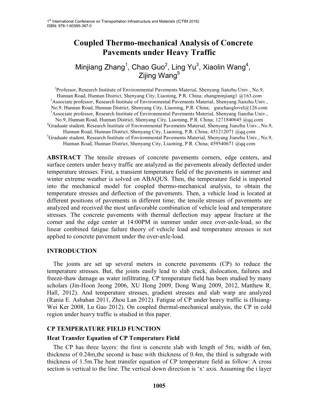 Coupled Thermo-Mechanical Analysis of Concrete Pavements Under Heavy Traffic