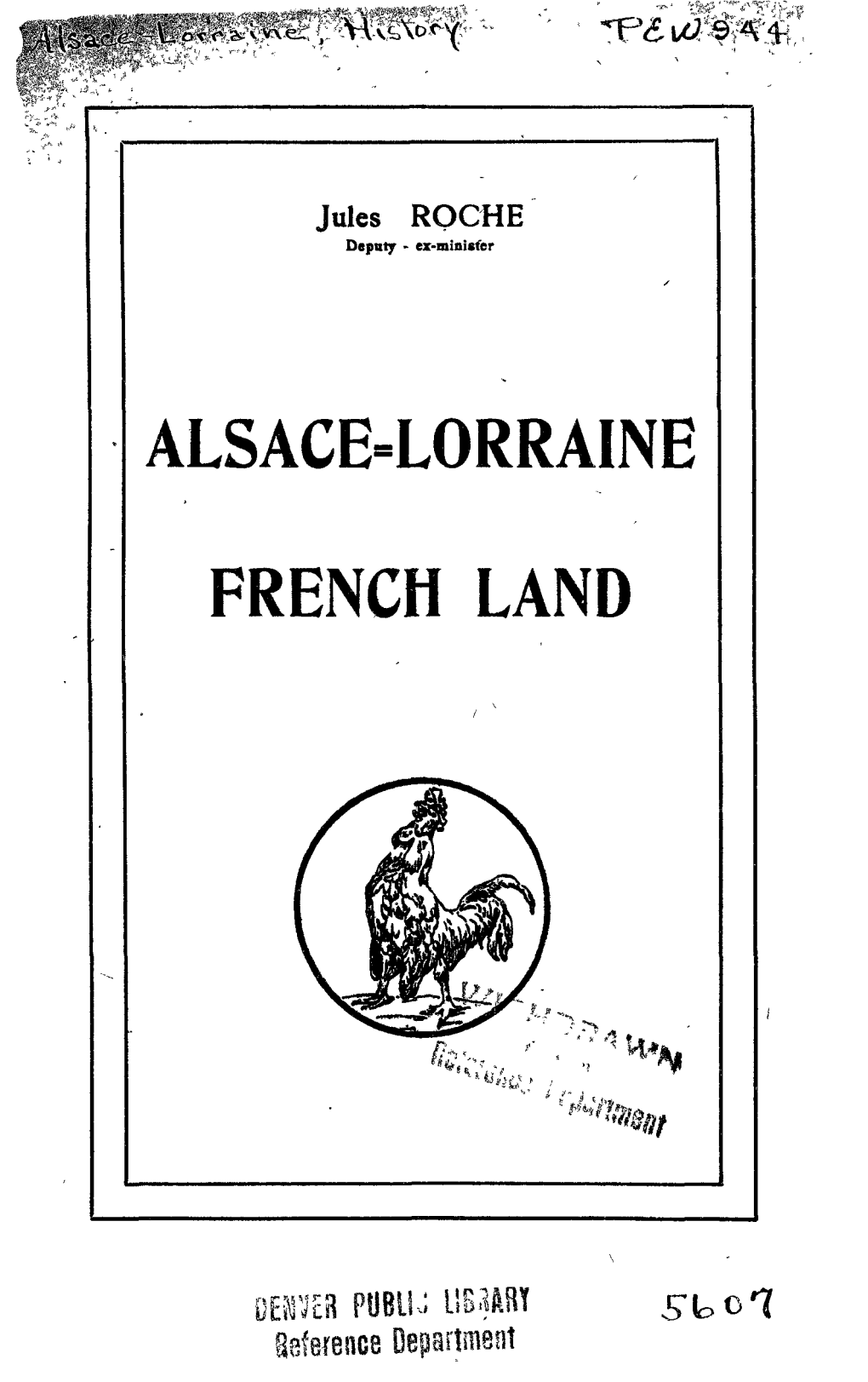 Alsace=Lorraine French Land