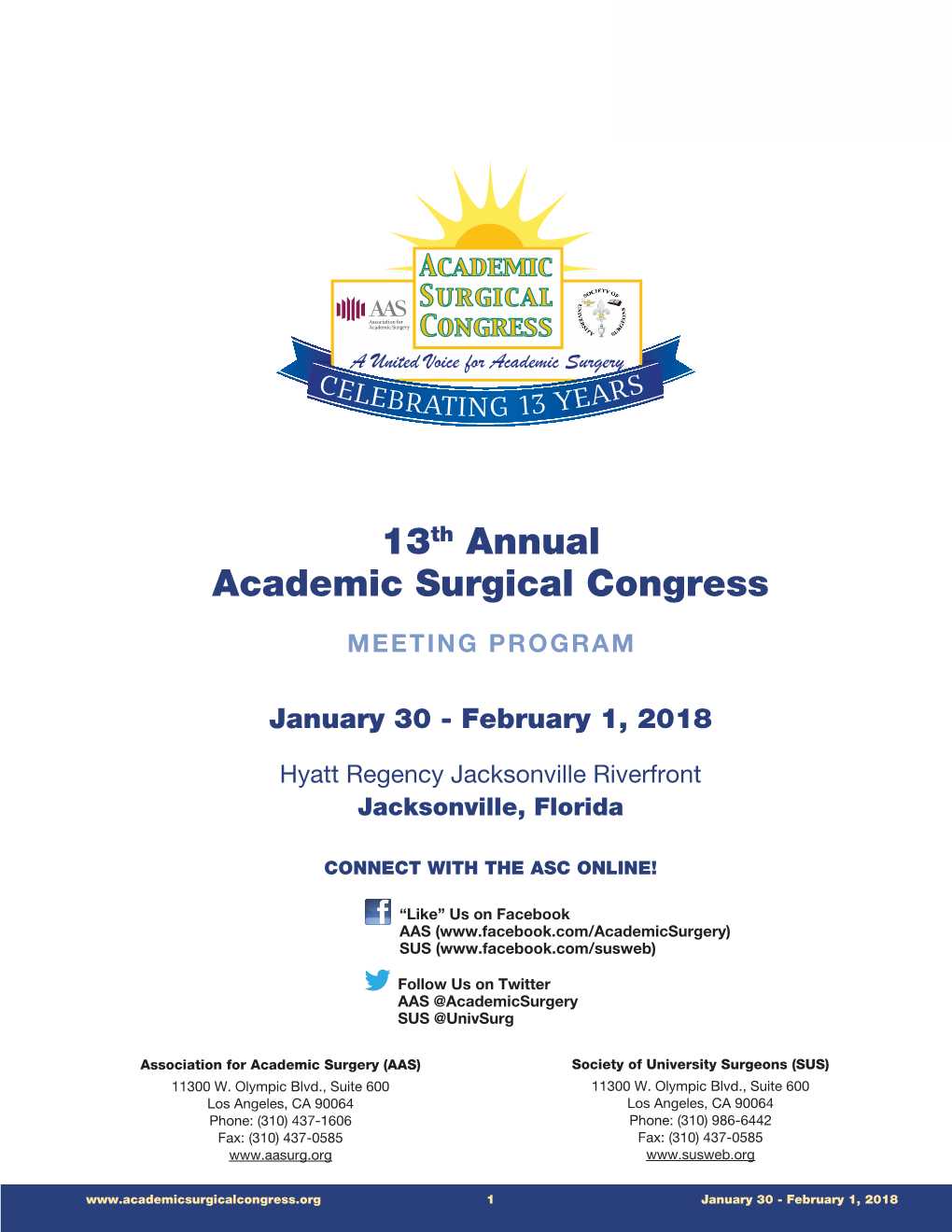 13Th Annual Academic Surgical Congress