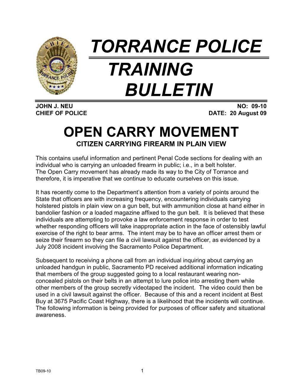 Supervisory Training Bulletin