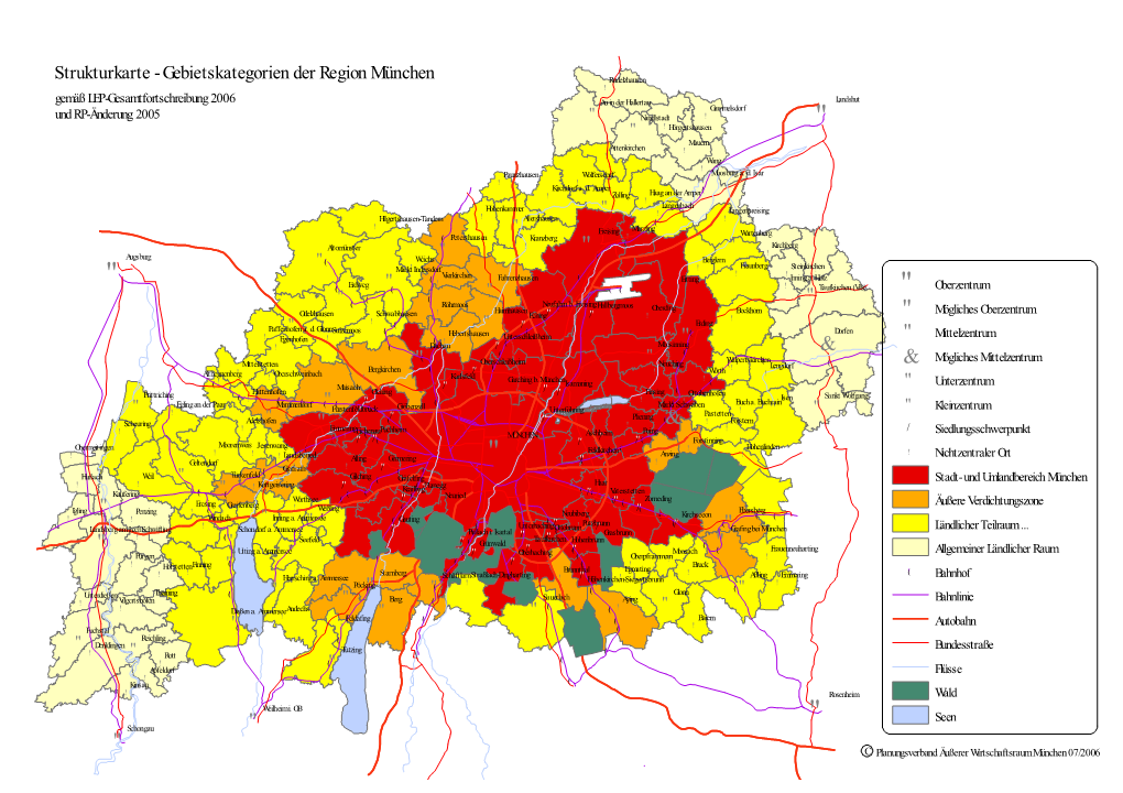 Gebietskategorien Der Region München