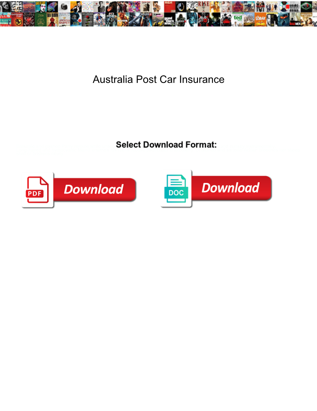 Australia Post Car Insurance