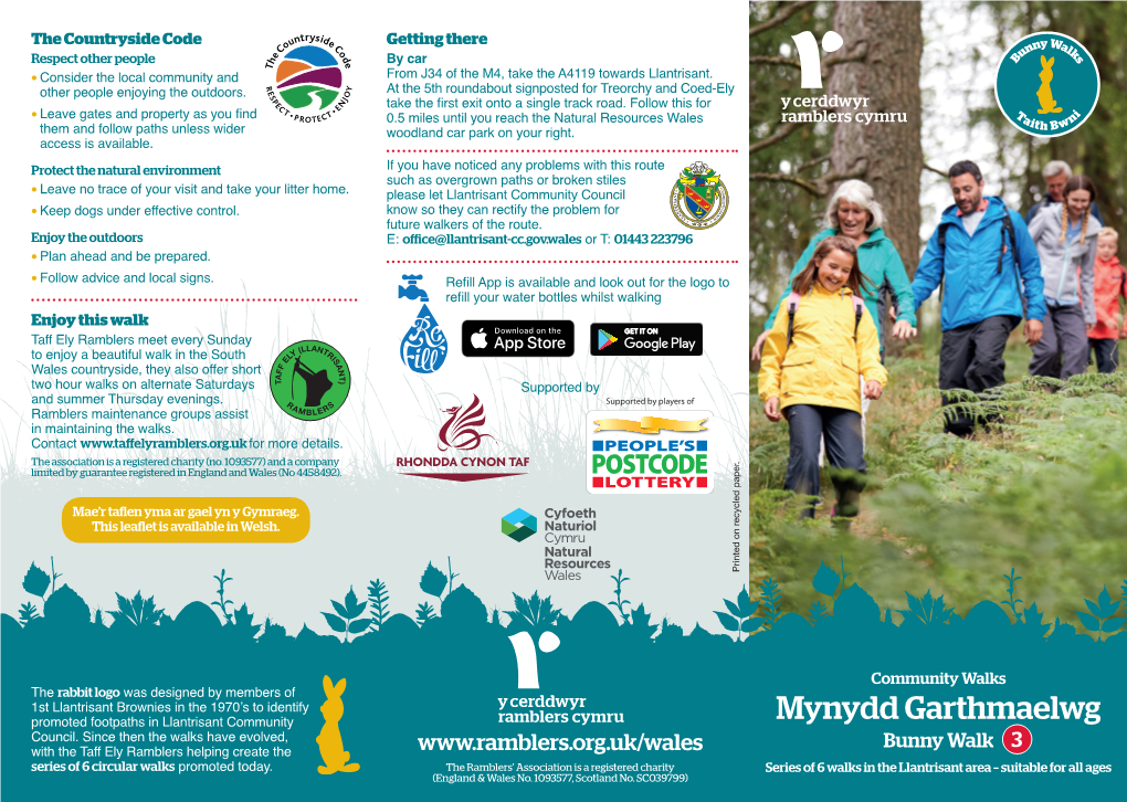 Mynydd Garthmaelwg Promoted Footpaths in Llantrisant Community Council