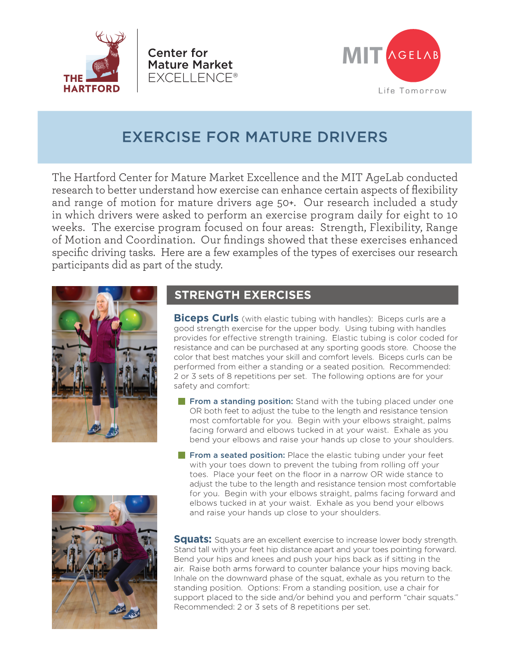 Exercise for Mature Drivers