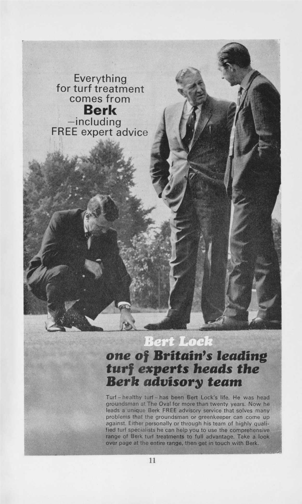 Berk Advisory Team Turf - Healthy Turf - Has Been Bert Lock's Life