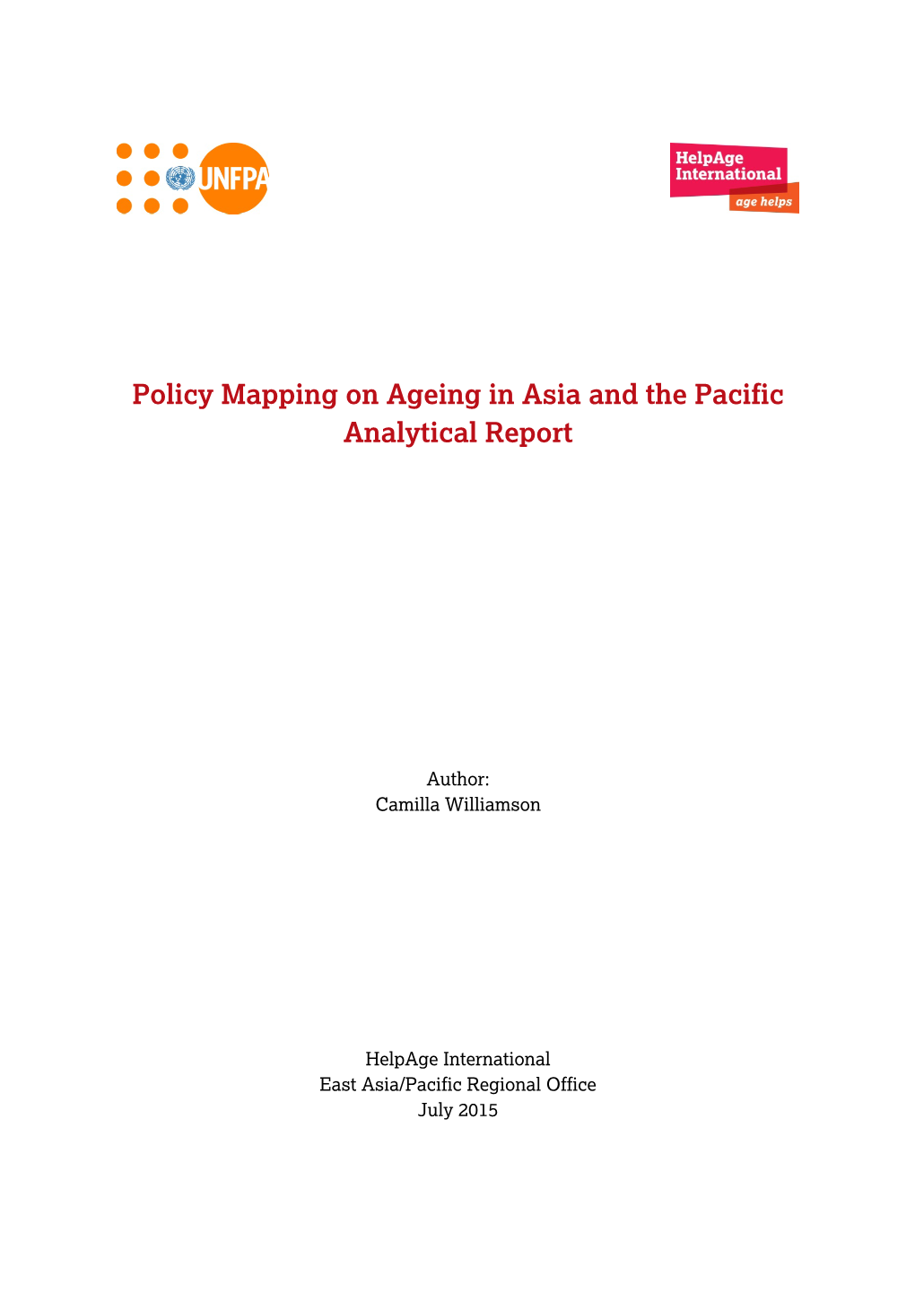 Policy Mapping on Ageing in Asia and the Pacific Analytical Report