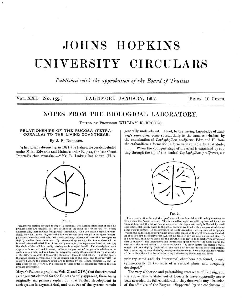 Johns Hopkins University Circulars