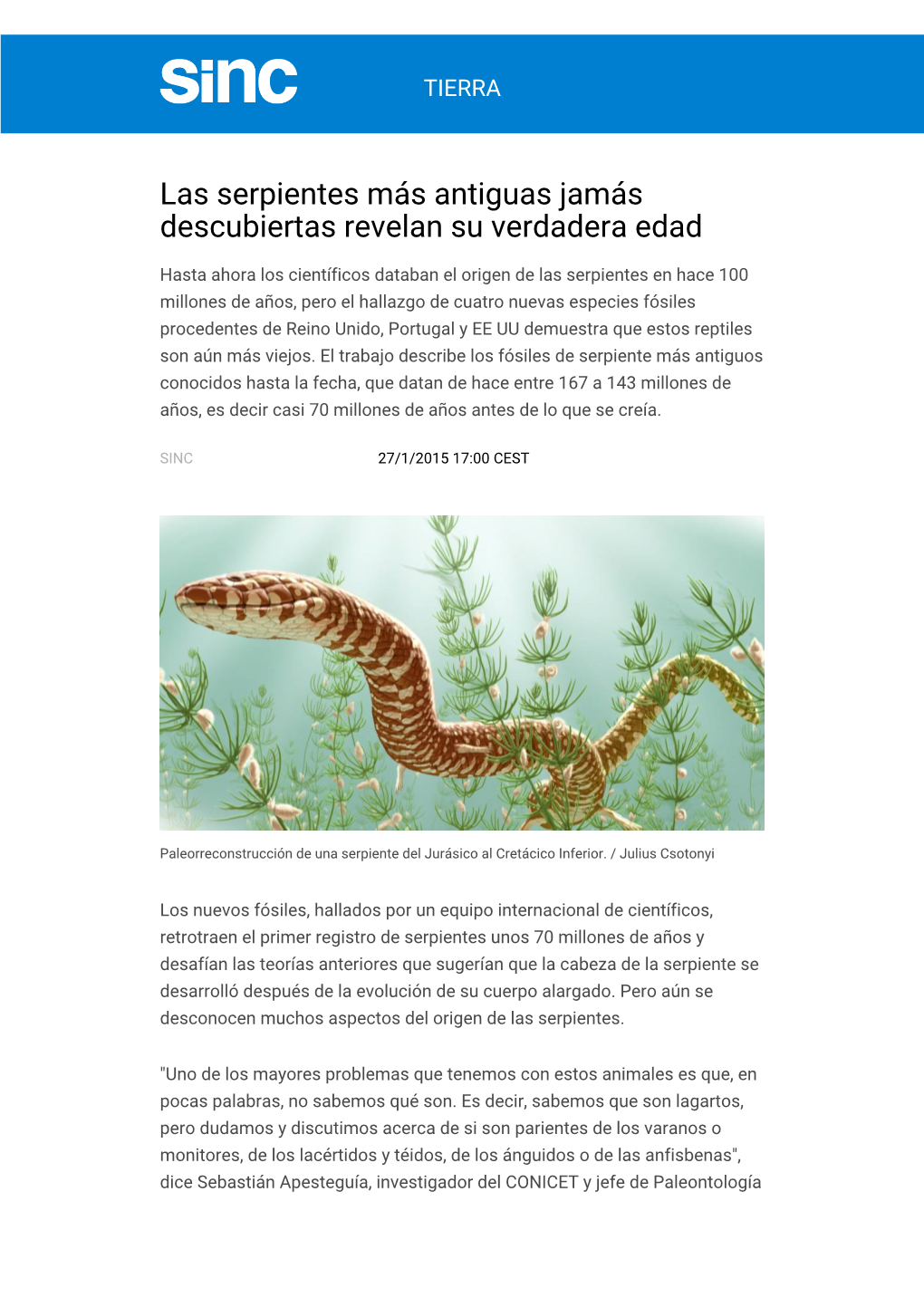 Las Serpientes Más Antiguas Jamás Descubiertas Revelan Su Verdadera Edad