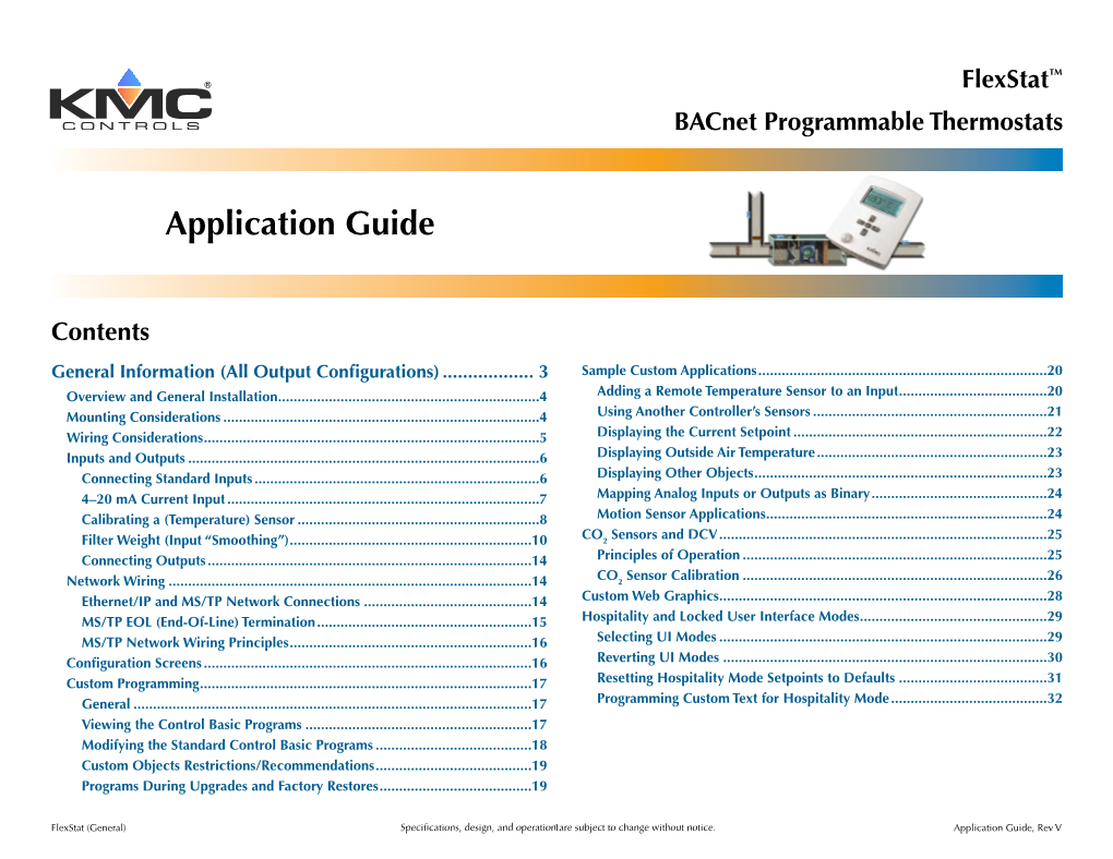 APPLICATION Guide for Flexstat