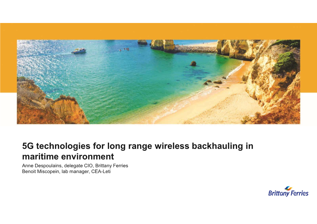 5G Technologies for Long Range Wireless Backhauling in Maritime