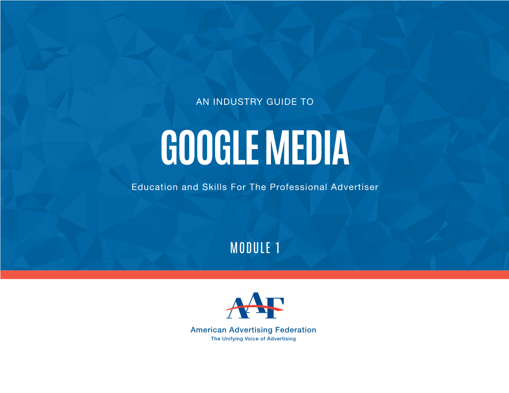 GOOGLE MEDIA Education and Skills for the Professional Advertiser