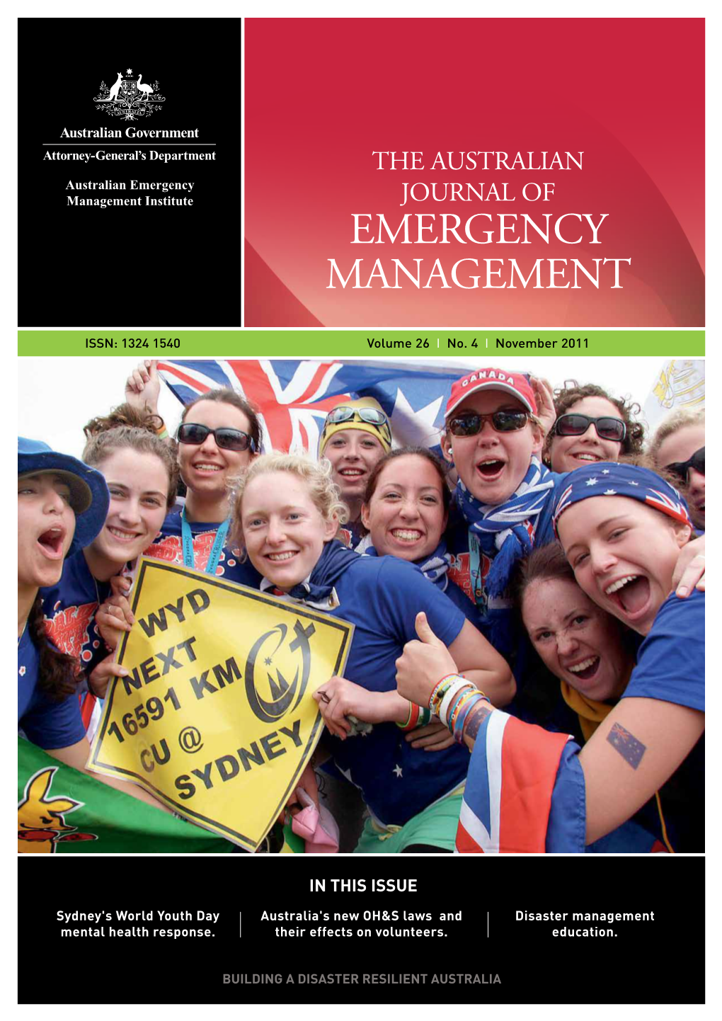 Australian Journal of Emergency Management, Volume 26 Number 4