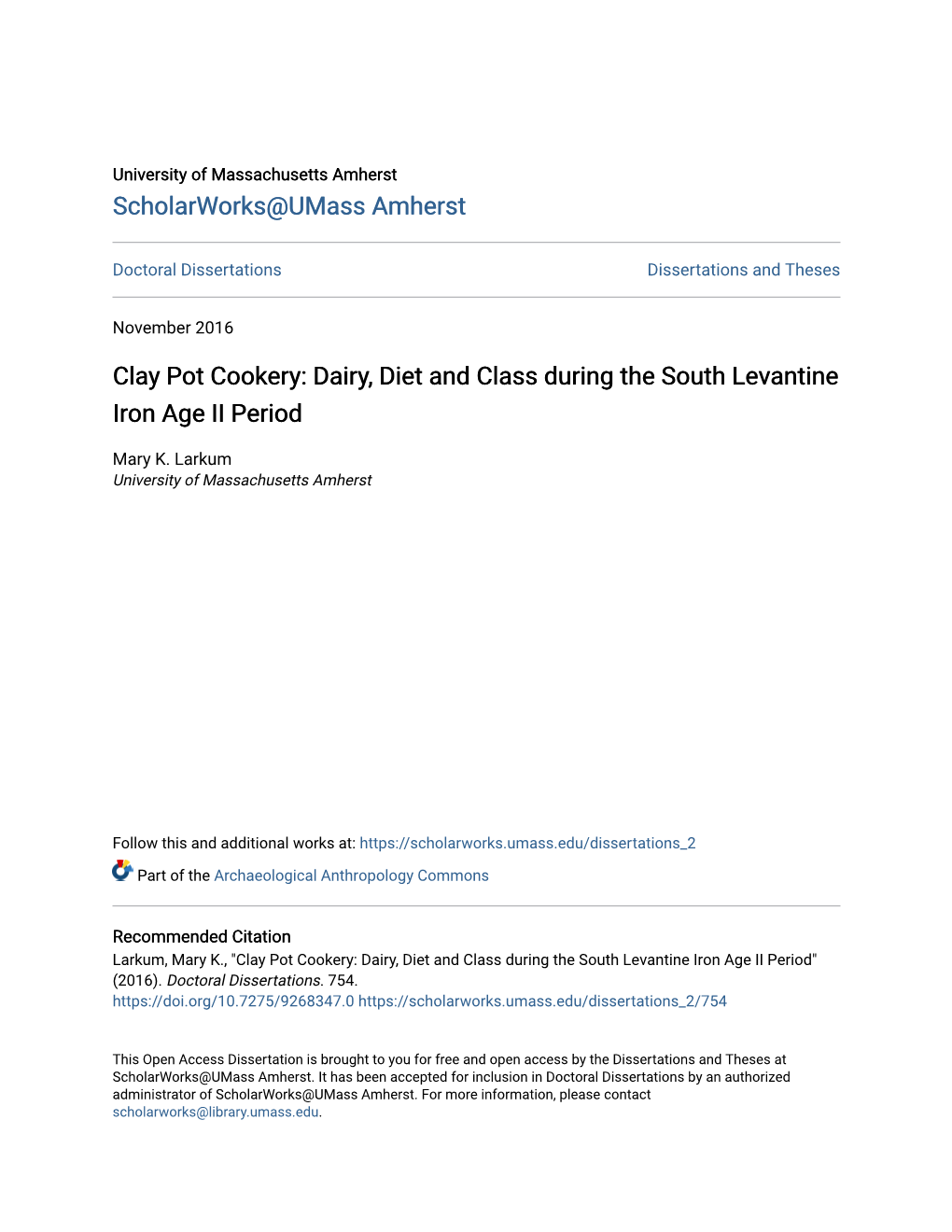 Dairy, Diet and Class During the South Levantine Iron Age II Period