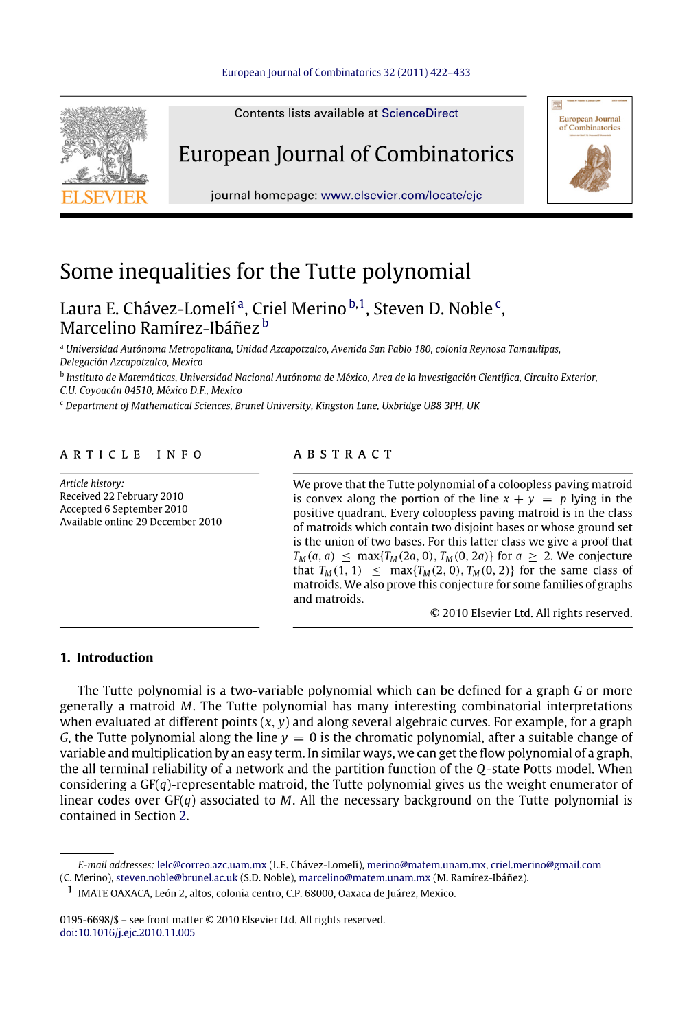 Some Inequalities for the Tutte Polynomial