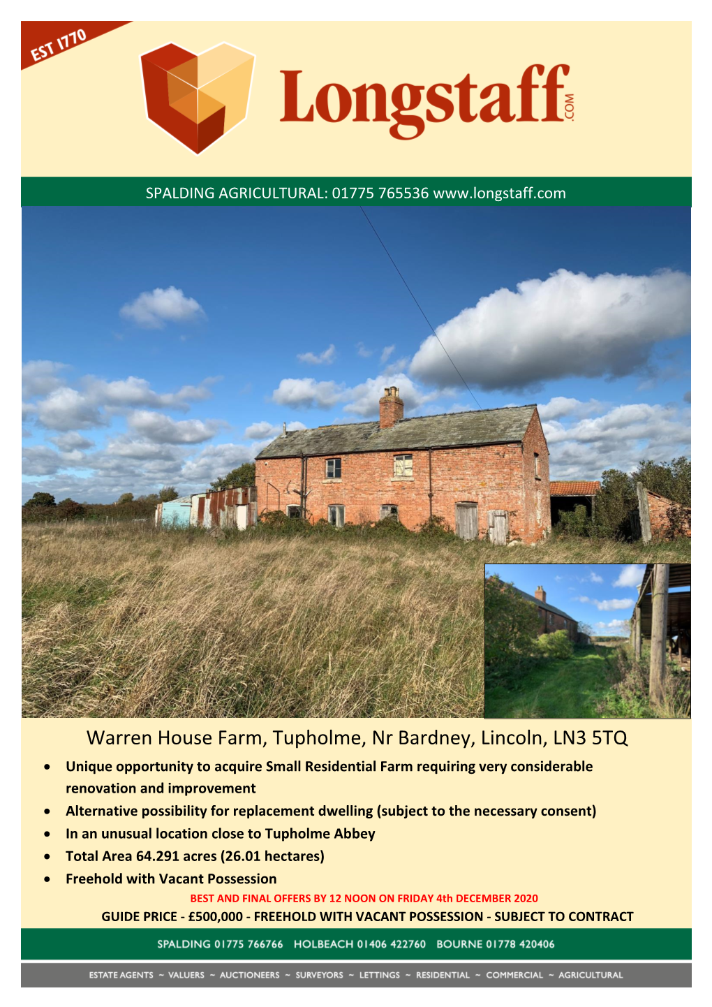 Warren House Farm, Tupholme, Nr Bardney, Lincoln, LN3 5TQ