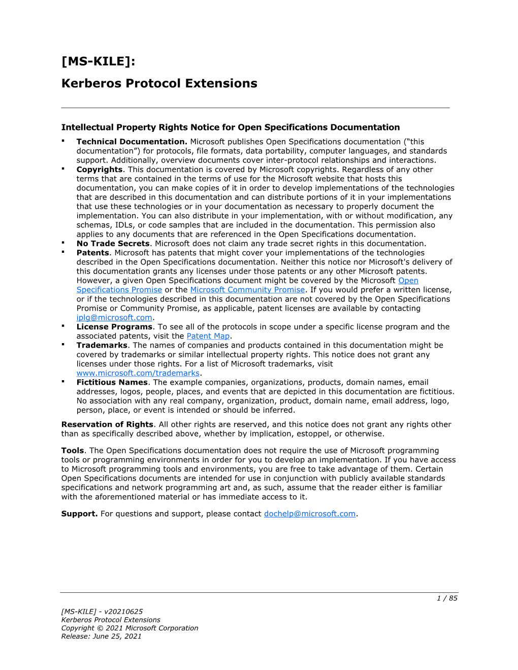 [MS-KILE]: Kerberos Protocol Extensions