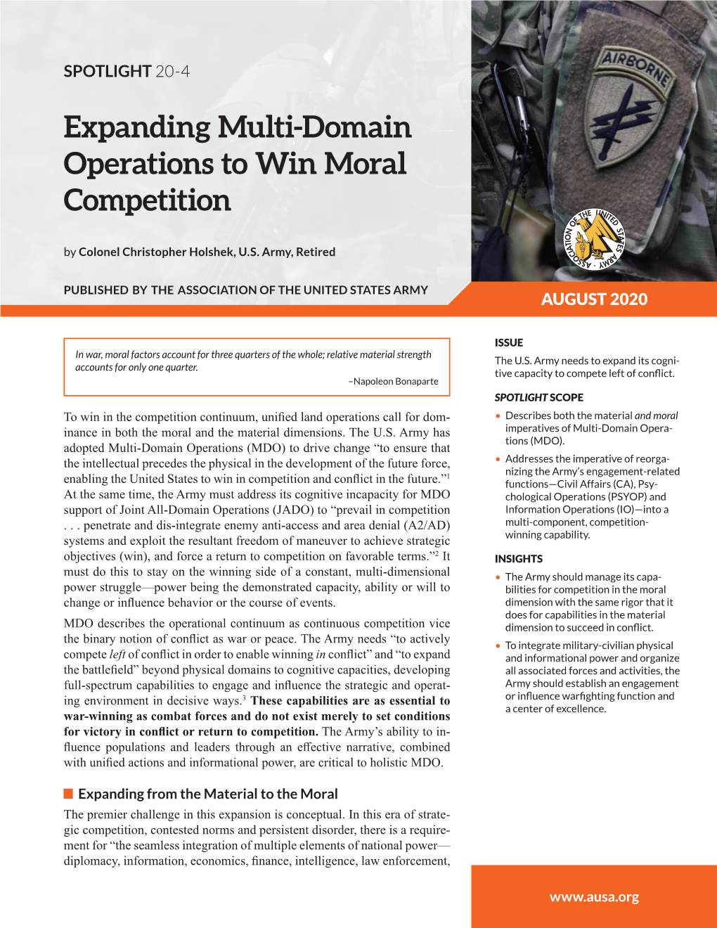 Expanding Multi-Domain Operations to Win Moral Competition