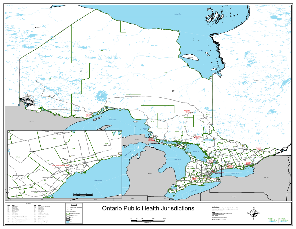 Ontario Public Health Jurisdictions