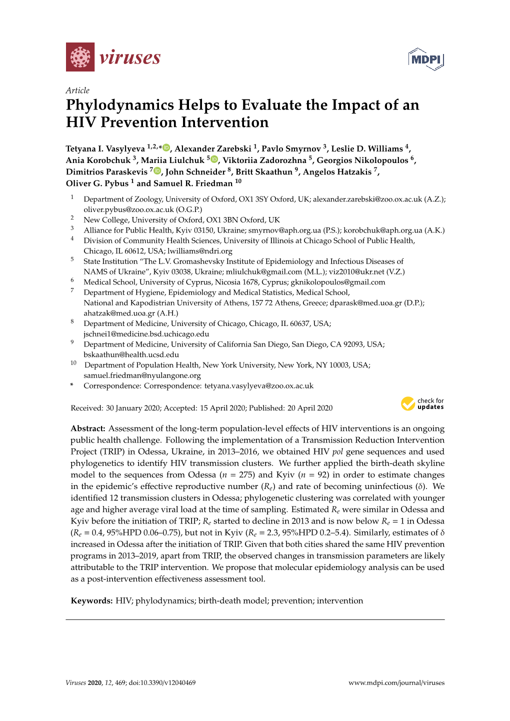 Phylodynamics Helps to Evaluate the Impact of an HIV Prevention Intervention