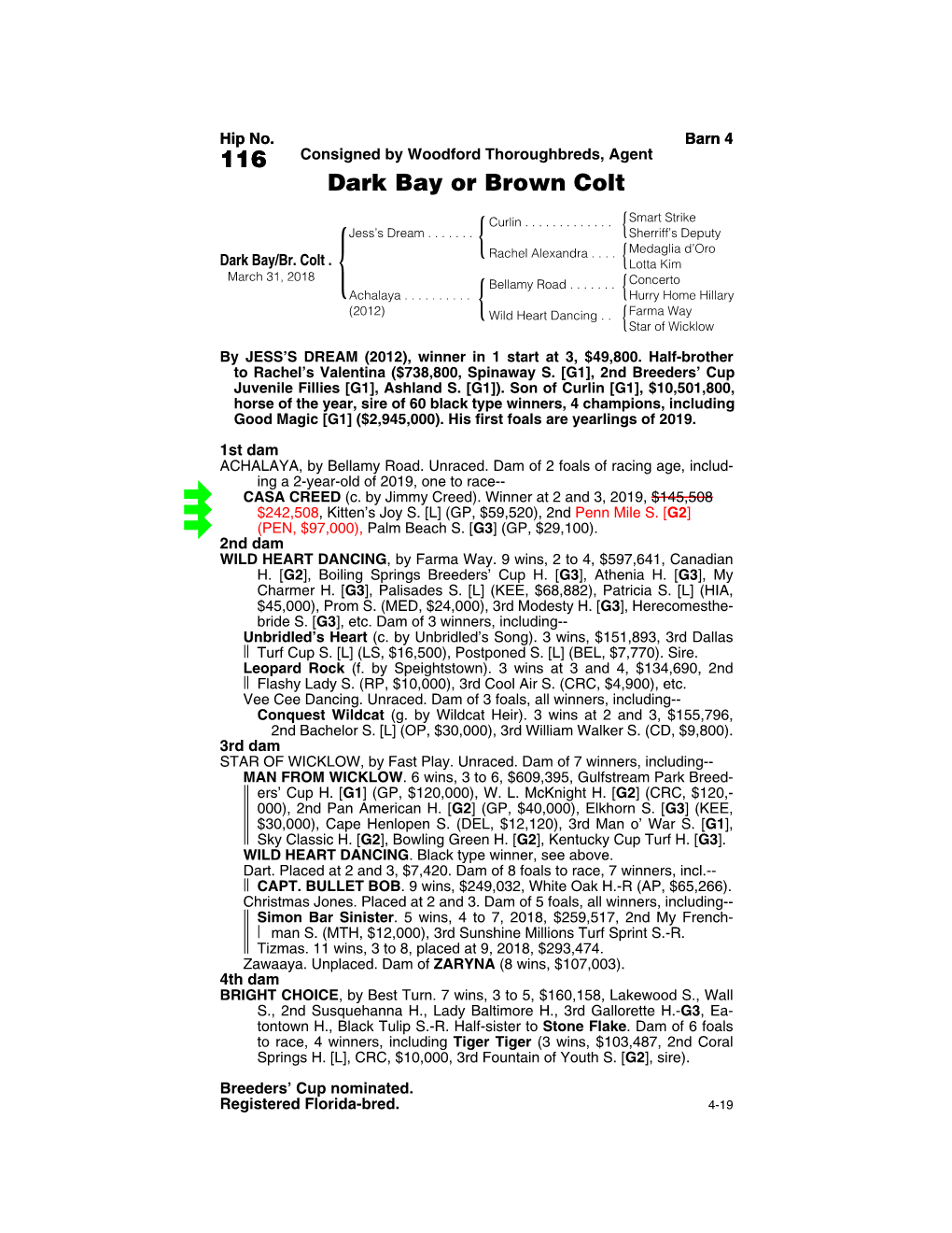 116 Consigned by Woodford Thoroughbreds, Agent Dark Bay Or Brown Colt